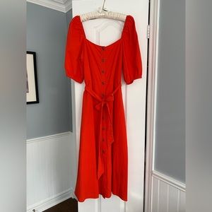 H&M button front midi dress